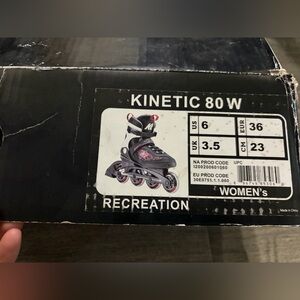 80W Women's Black and Pink Rollerblades